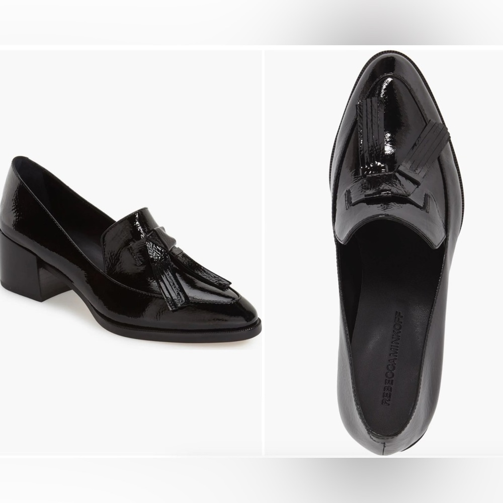 Rebecca Minkoff Black Patent Leather Loafers